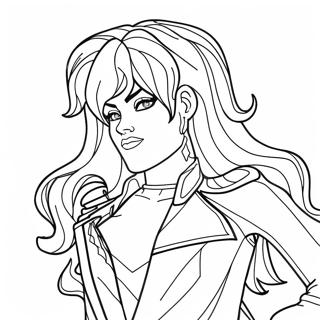 Jem S Sparkling Outfit Coloring Page 54684-43646