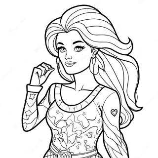 Jem S Sparkling Outfit Coloring Page 54684-43647