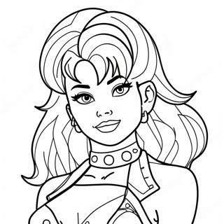 Jem S Sparkling Outfit Coloring Page 54684-43648