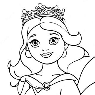 Princess Rainbow Coloring Pages