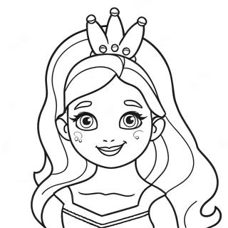 Princess Rainbow Coloring Page 54693-43650