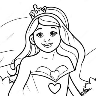 Princess Rainbow Coloring Page 54693-43651