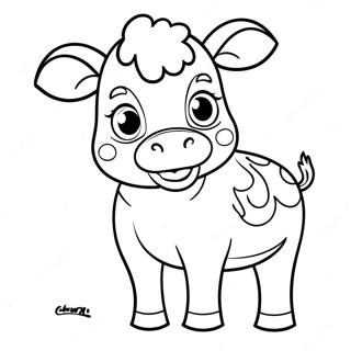 Chick Fil A Cow Mascot Coloring Page 54724-43678