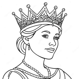 Queen With A Crown Coloring Page 54734-43687