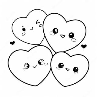 Cute Sweet Hearts Coloring Page 54784-43728