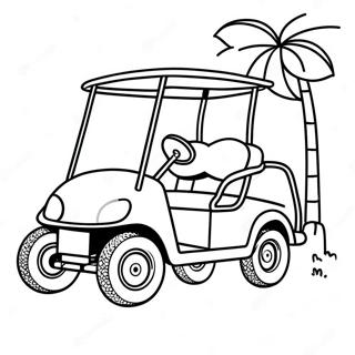 Golf Cart Coloring Pages