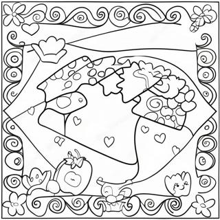 Colorful Kindergarten Quilt Coloring Page 54833-43762