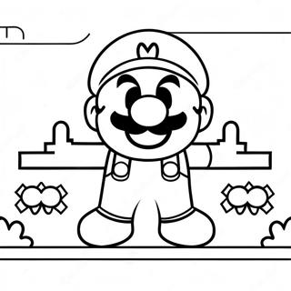 8 Bit Mario Coloring Page 5486-4483