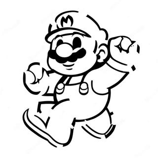 8 Bit Mario Coloring Page 5486-4484