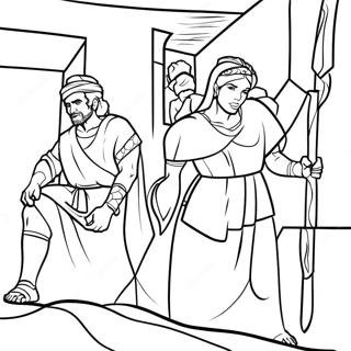 Rahab And The Spies Coloring Pages