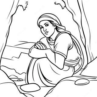 Courageous Rahab Hiding The Spies Coloring Page 54894-43811