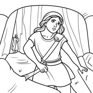 Courageous Rahab Hiding The Spies Coloring Page 54894-43812