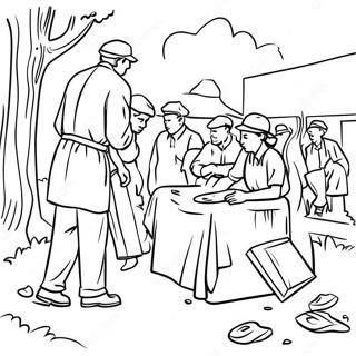 Great Depression Historical Scene Coloring Page 54913-43816