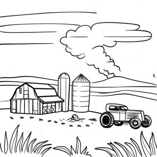 Dust Bowl Farm Life Coloring Page 54914-43822