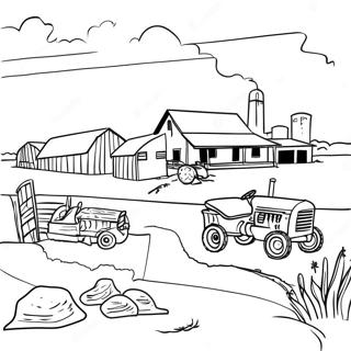 Dust Bowl Farm Life Coloring Page 54914-43823