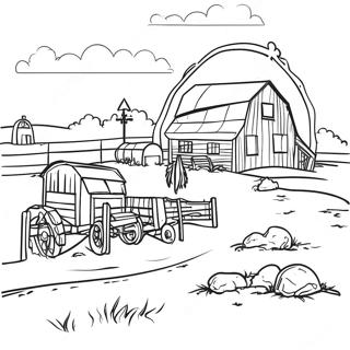 Dust Bowl Farm Life Coloring Page 54914-43824