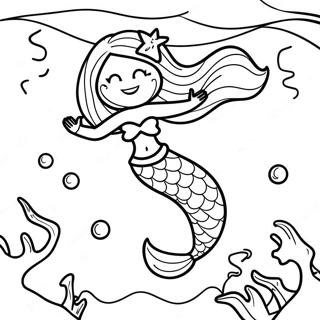 Mermaid Underwater Scene Coloring Page 54923-43825