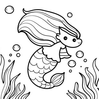 Mermaid Underwater Scene Coloring Page 54923-43828