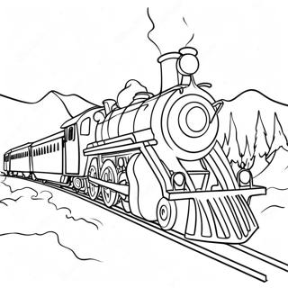 Magical Polar Express Train Coloring Page 54934-43839