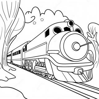 Magical Polar Express Train Coloring Page 54934-43840