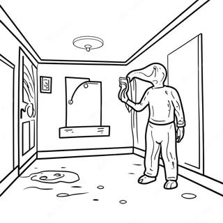 Scp 173 In A Dark Room Coloring Page 54944-43847