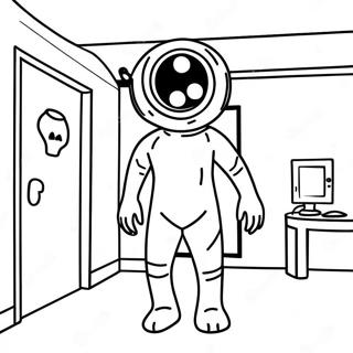 Scp 173 In A Dark Room Coloring Page 54944-43848