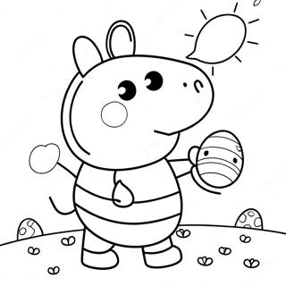 Peppa Pig Easter Bunny Coloring Page 54953-43850