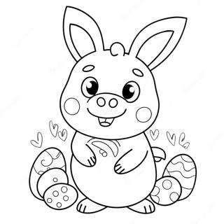 Peppa Pig Easter Bunny Coloring Page 54953-43852