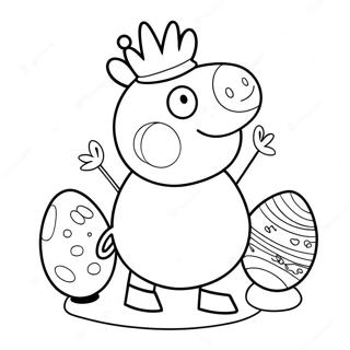 Peppa Pig With Colorful Eggs Coloring Page 54954-43855