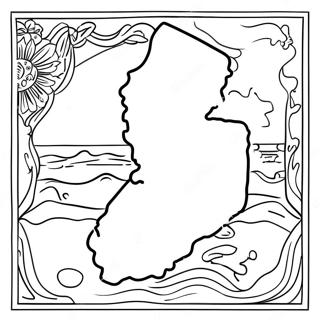 New Jersey State Outline Coloring Page 55003-43885