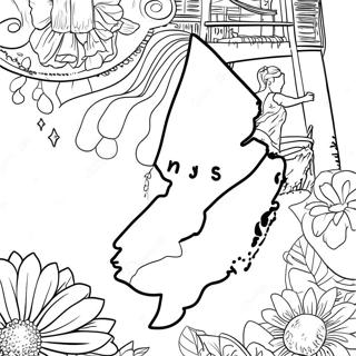 New Jersey State Outline Coloring Page 55003-43888