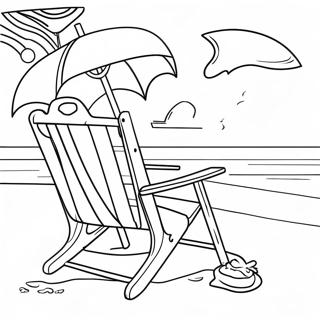 Colorful New Jersey Beach Scene Coloring Page 55004-43896