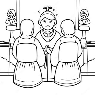 Beautiful Confirmation Ceremony Coloring Page 55014-43902