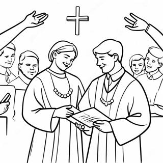 Beautiful Confirmation Ceremony Coloring Page 55014-43903