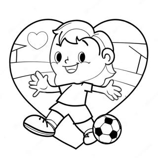 I Love Soccer Coloring Page 55023-43906