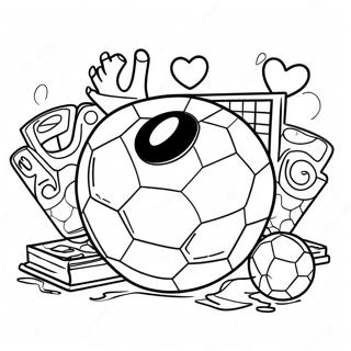 I Love Soccer Coloring Page 55023-43907