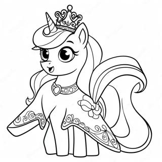 Elegant Princess Cadence In A Sparkling Dress Coloring Page 55034-43913