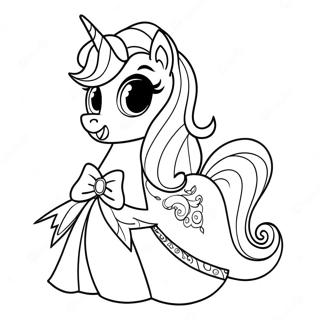 Elegant Princess Cadence In A Sparkling Dress Coloring Page 55034-43915