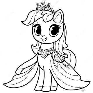 Elegant Princess Cadence In A Sparkling Dress Coloring Page 55034-43916