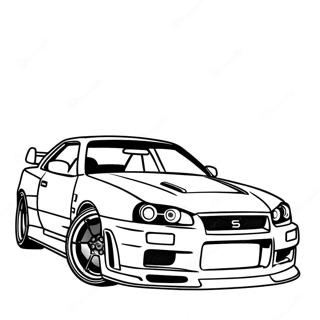 Nissan Skyline Gtr R34 Coloring Page 55043-43923