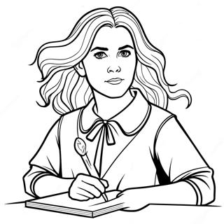 Hermione Granger Magical Spell Coloring Page 55063-43938