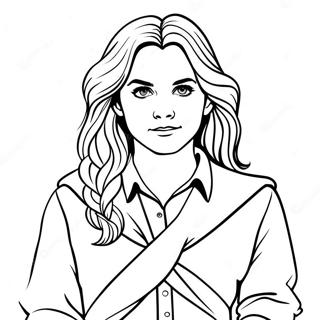 Hermione Granger Magical Spell Coloring Page 55063-43939