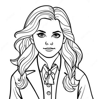 Hermione Granger Magical Spell Coloring Page 55063-43940