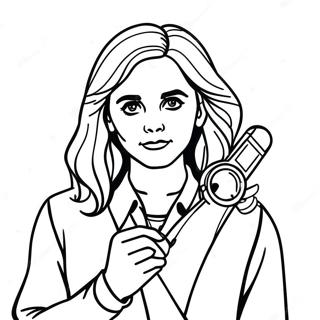 Hermione With Time Turner Coloring Page 55064-43941