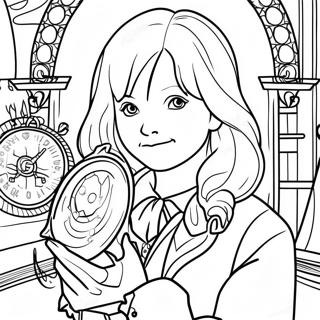 Hermione With Time Turner Coloring Page 55064-43942