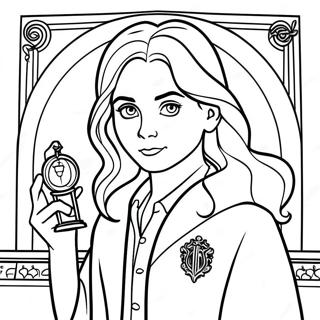 Hermione With Time Turner Coloring Page 55064-43943