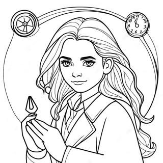 Hermione With Time Turner Coloring Page 55064-43944