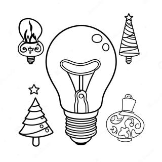 Christmas Light Bulb Coloring Page 5506-4506