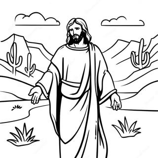 Jesus In The Desert Coloring Page 55074-43949