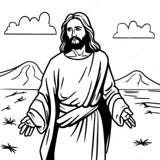 Jesus In The Desert Coloring Page 55074-43951